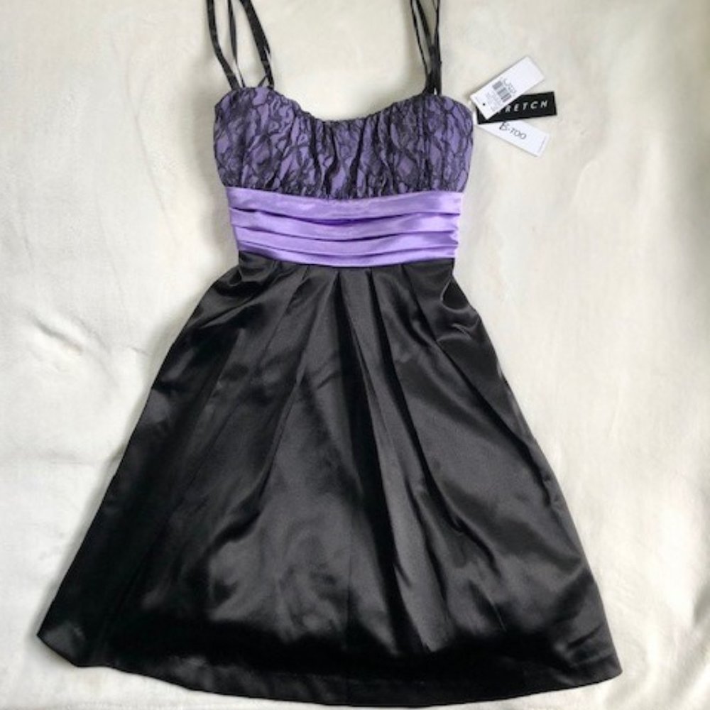 Elegant Short Satin/Lace Dress